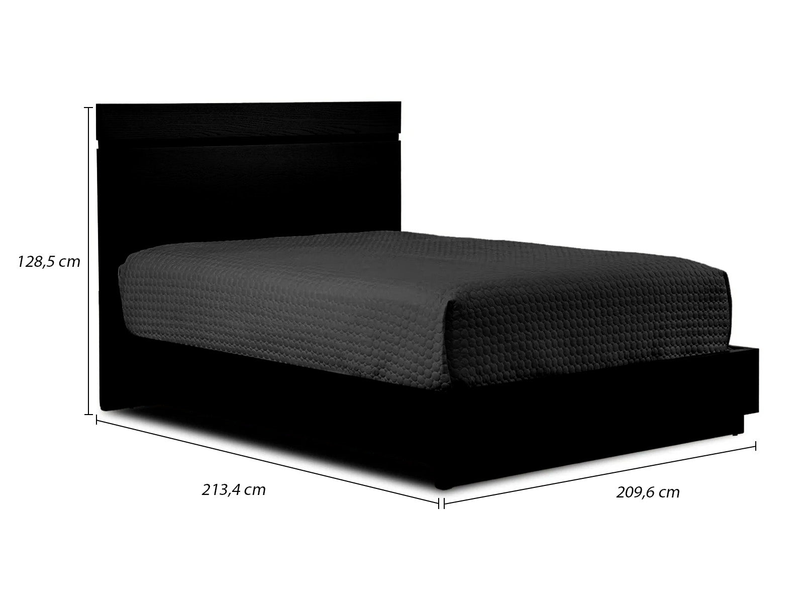 Cama French Cenizo #Tamaño_King/3plz