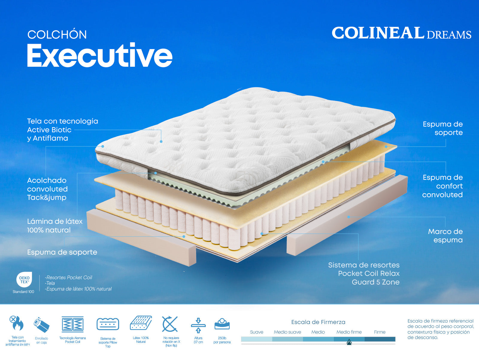 Colchon Executive (2 Plz / confort medio)