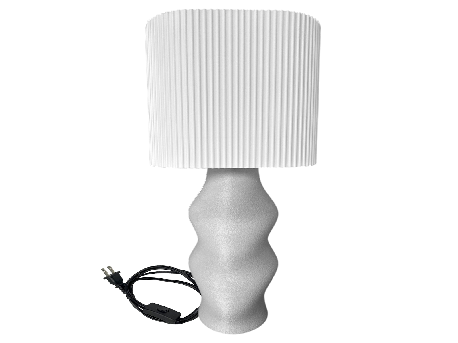 Lampara de Mesa Zena Pantalla Blanca Dapa Home #Color_Gris