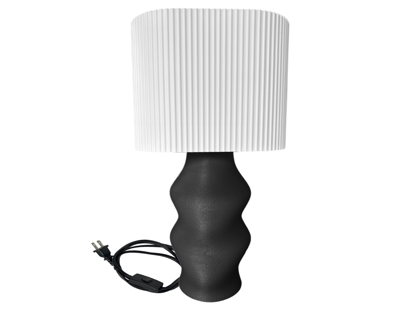 Lampara de Mesa Zena Pantalla Blanca Dapa Home #Color_Negra