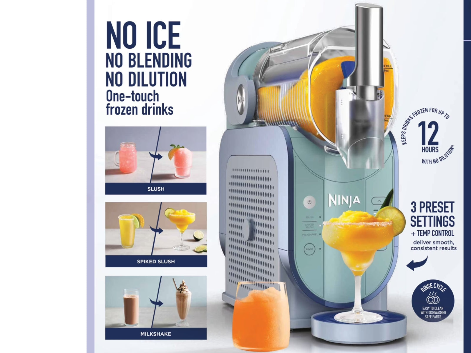 Máquina de Bebidas Congeladas Slushi 3 en 1 72 ozs Ninja
