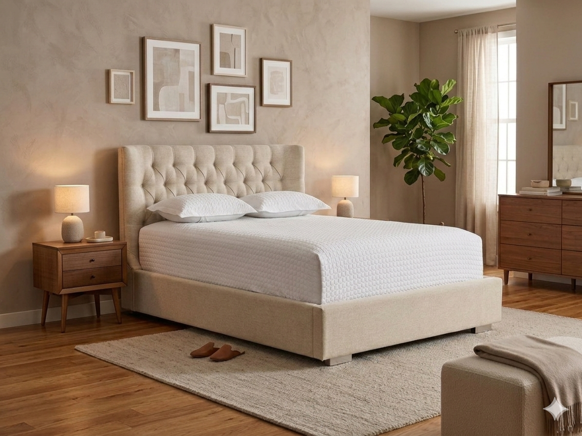 Cama Martini Basso Fog Capitoneada