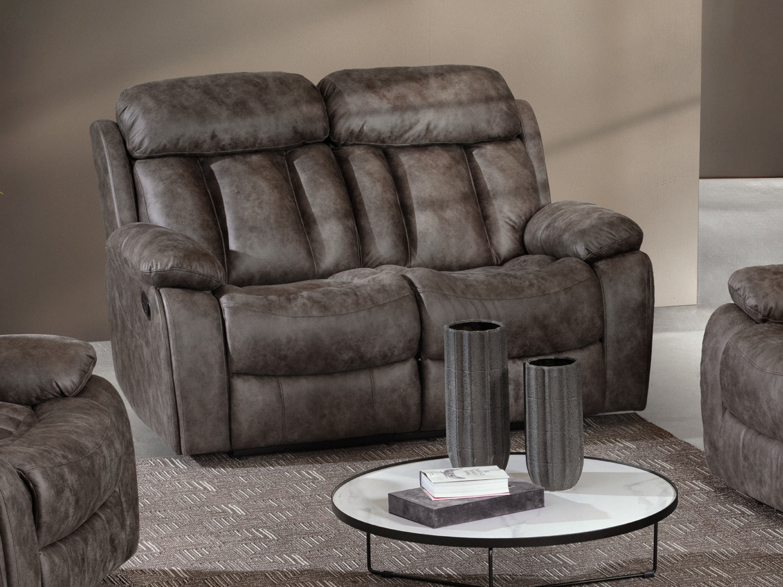 Loveseat Donatella Silver Recliner