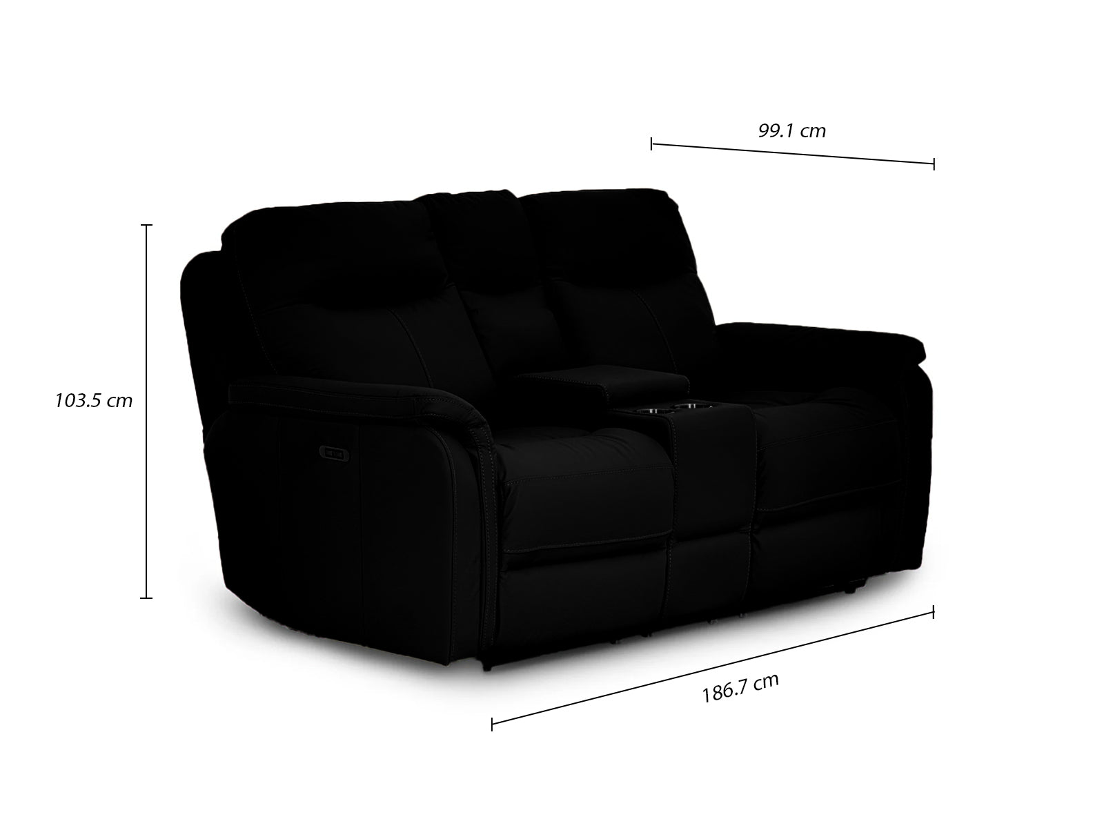 Loveseat Moon Recliner Power