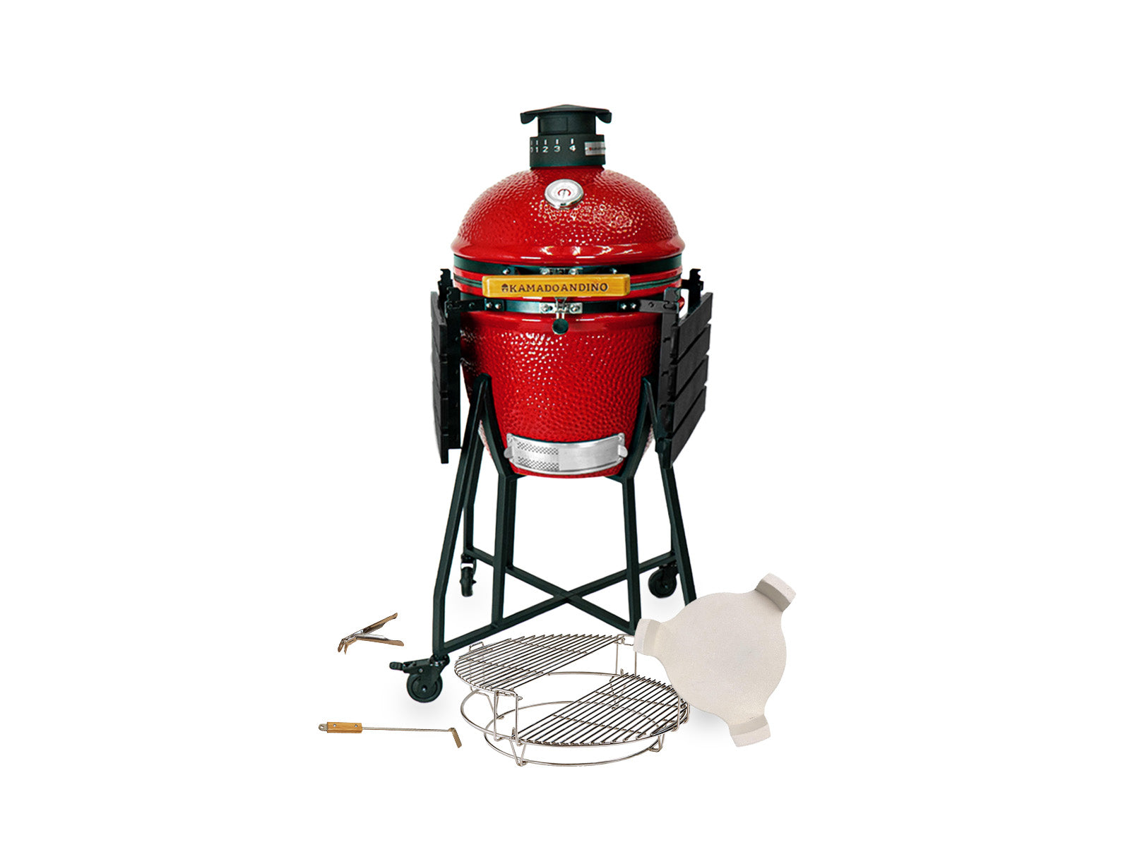 Grill Kamado Andino Medium #Color_Rojo #Version_Clasica