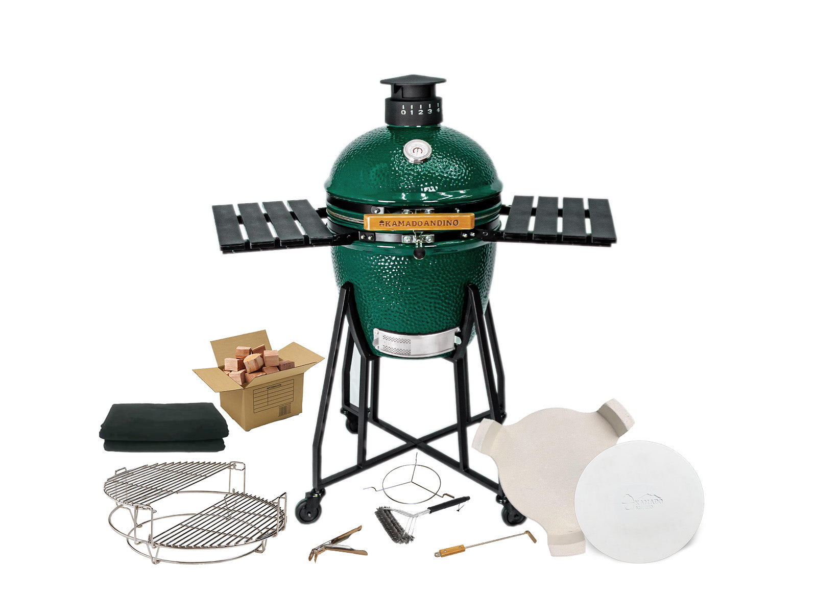 Grill Kamado Andino Medium #Color_Verde #Version_Profesional