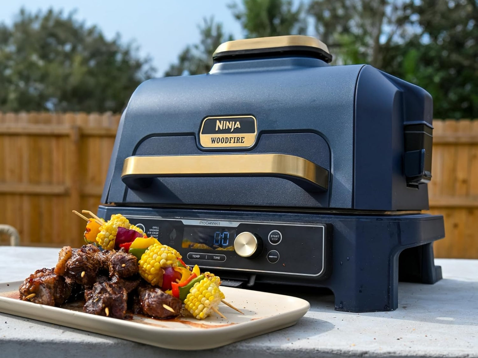 Grill Ahumador de Exterior Ninja #Color_AzulDorado