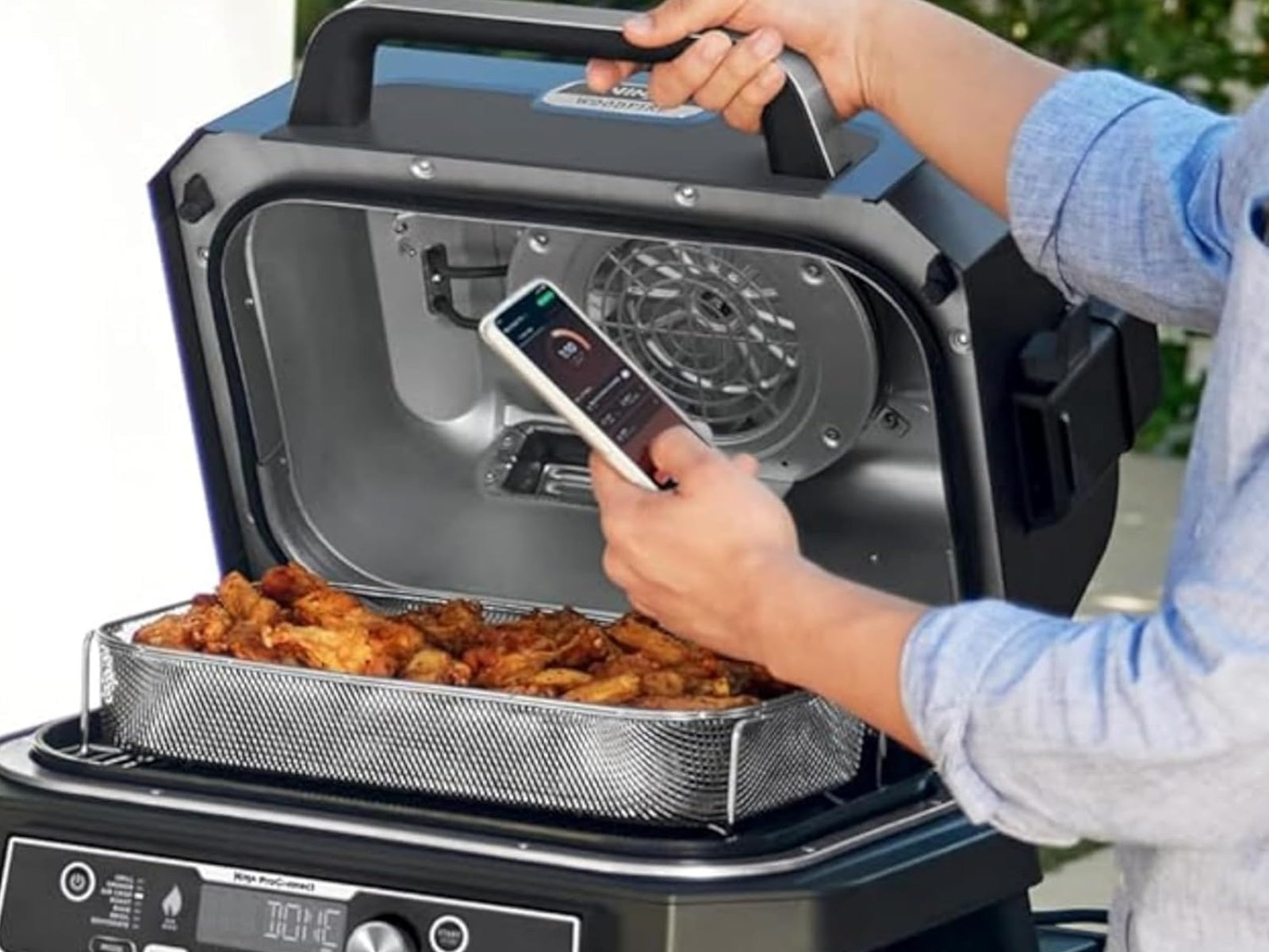 Grill Ahumador de Exterior Ninja #Color_AzulDorado