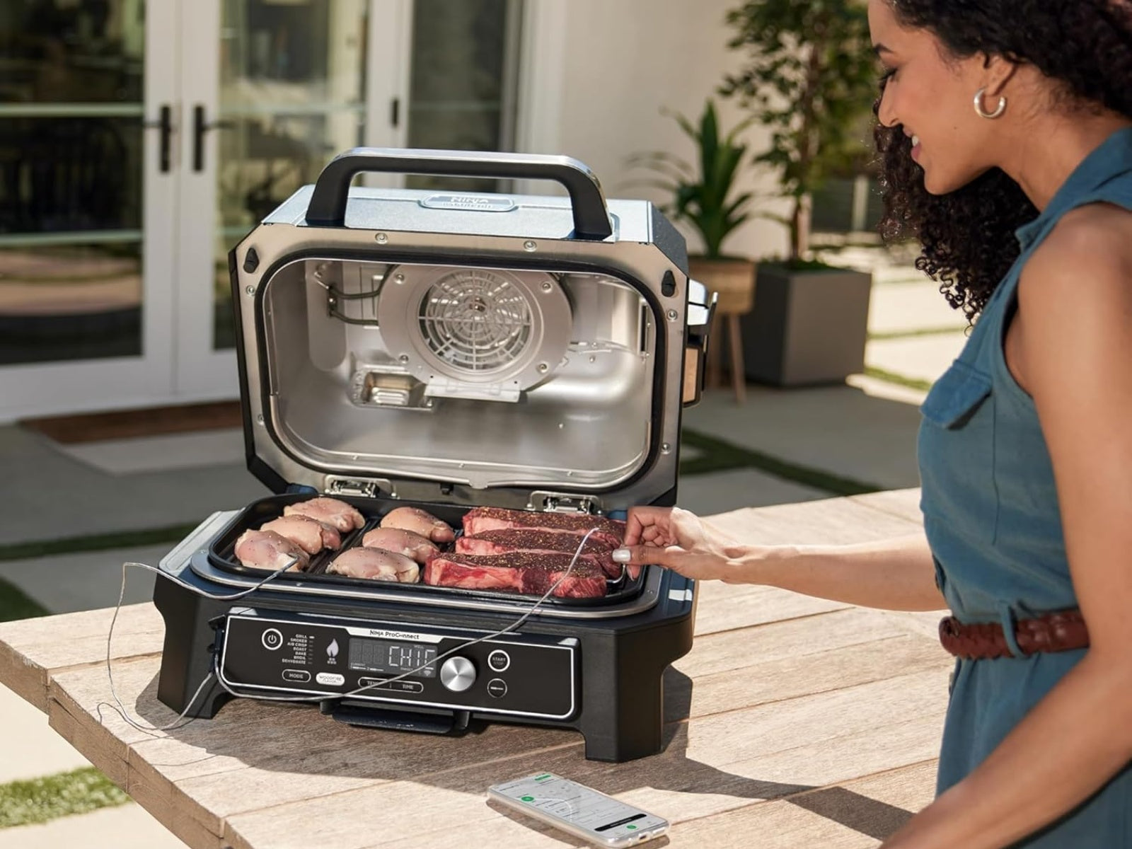 Grill Ahumador de Exterior Ninja #Color_GrisOscuro