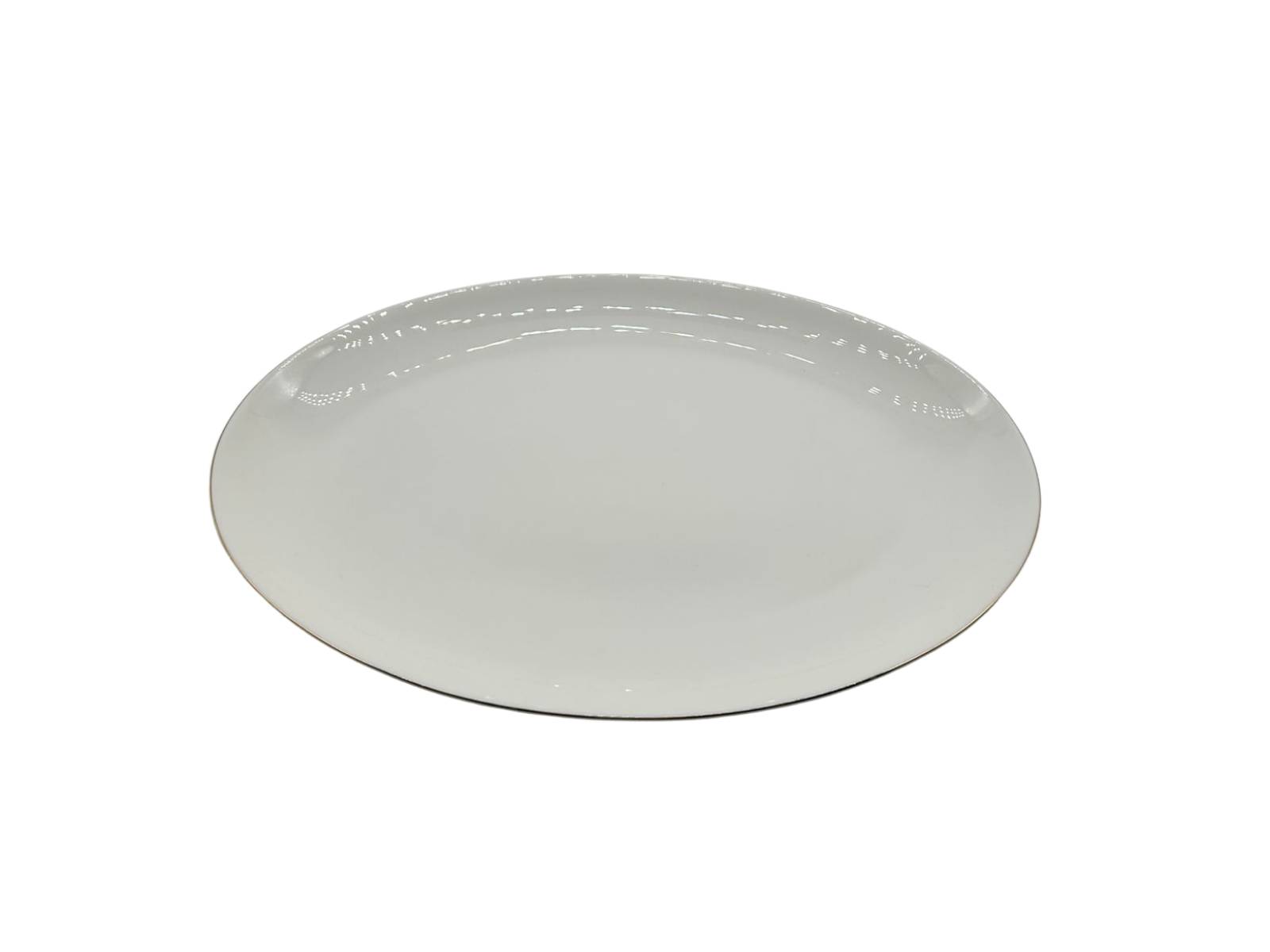 Plato Ovalado Blanco de Cerámica Warenhaus