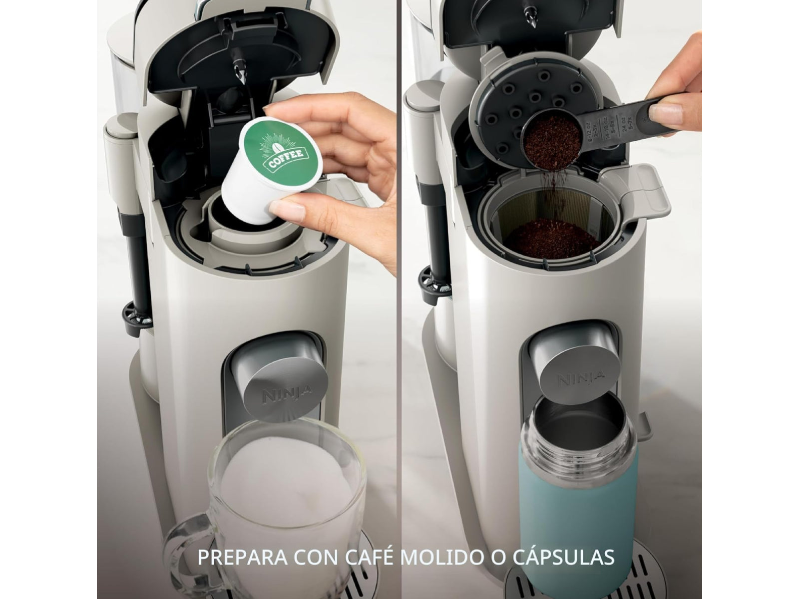 Cafetera individual 2 en 1