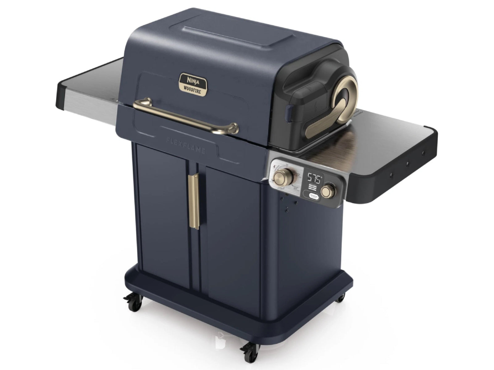 Parrilla Eléctrica Híbrida FlexFlame 5 en 1 para Exteriores Ninja #Color_Azul