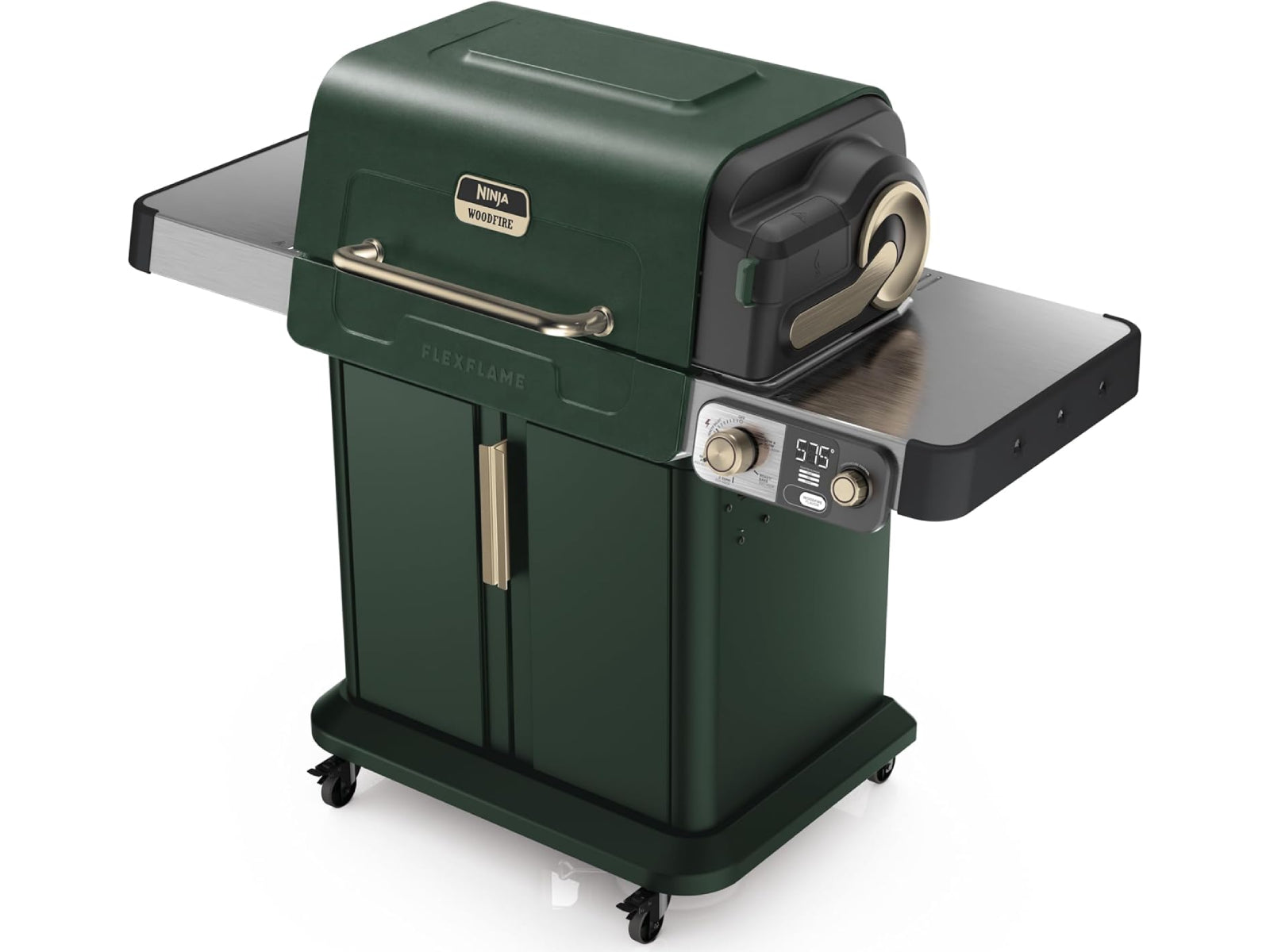 Parrilla Eléctrica Híbrida FlexFlame 5 en 1 para Exteriores Ninja #Color_Verde