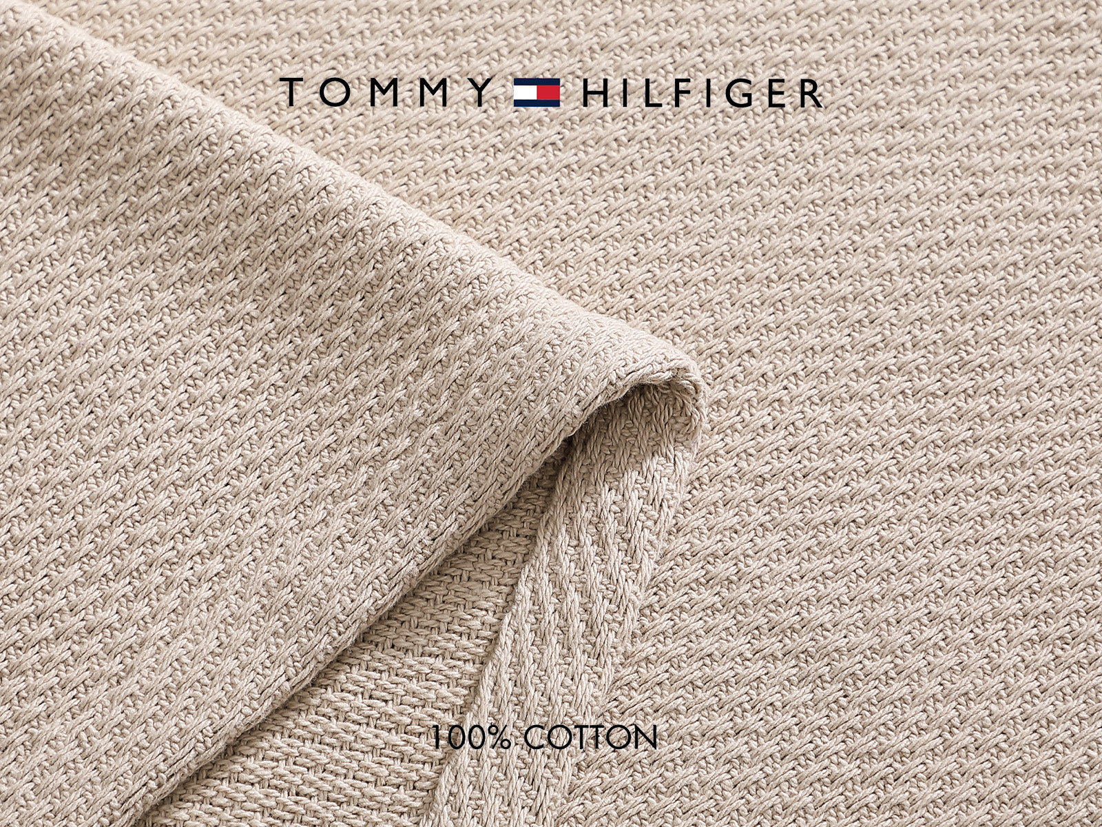 Cobija Cotton Pique Tommy Hilfiger #Color_Beige