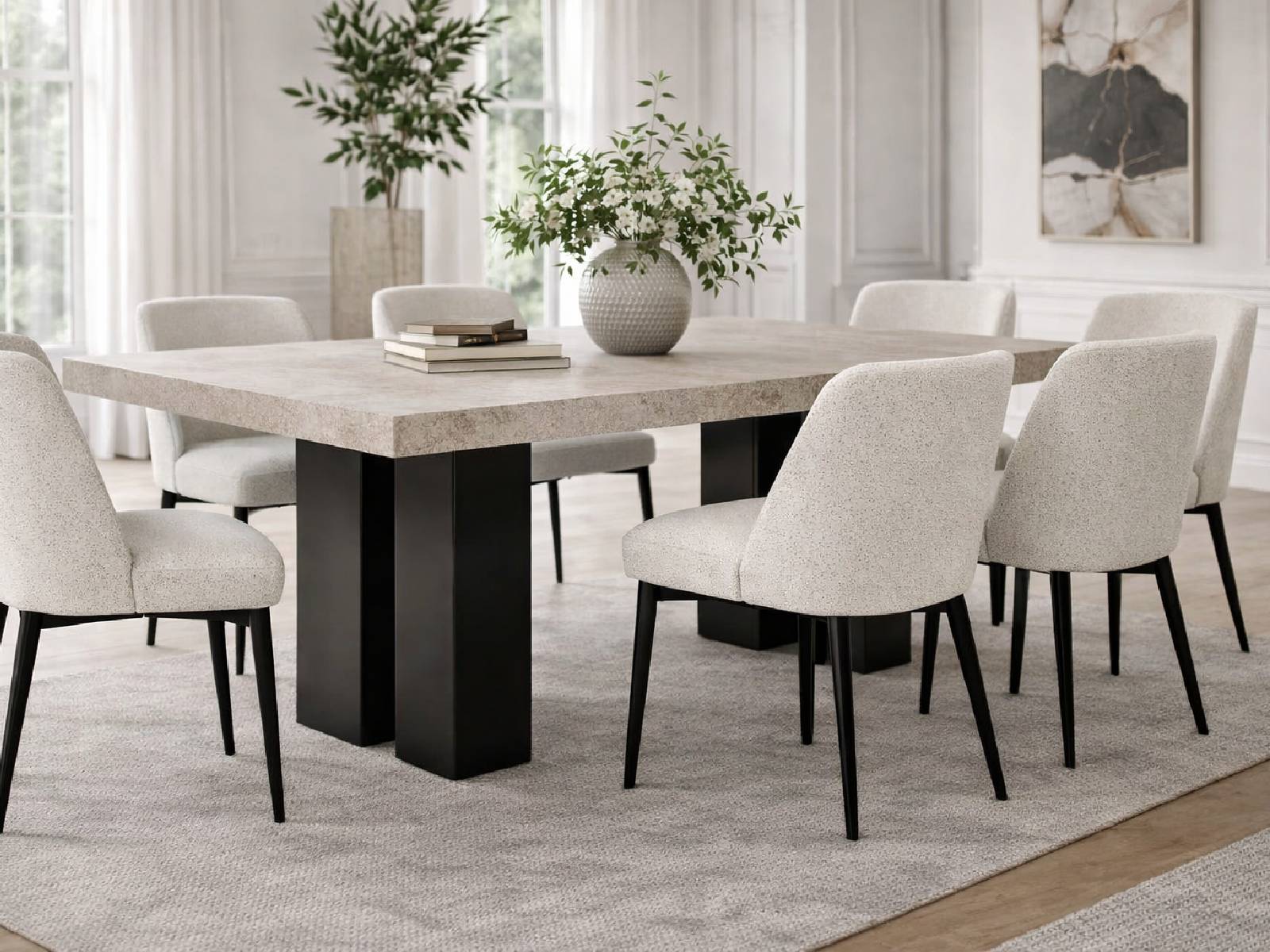 Mesa Comedor Badini Marmol Golden