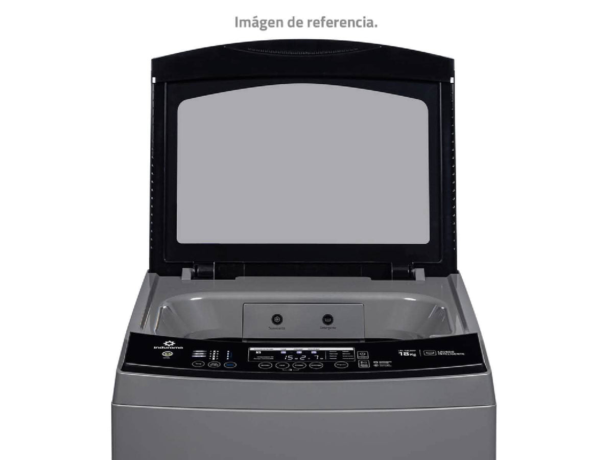 Lavadora Automática 18Kg Gris Indurama