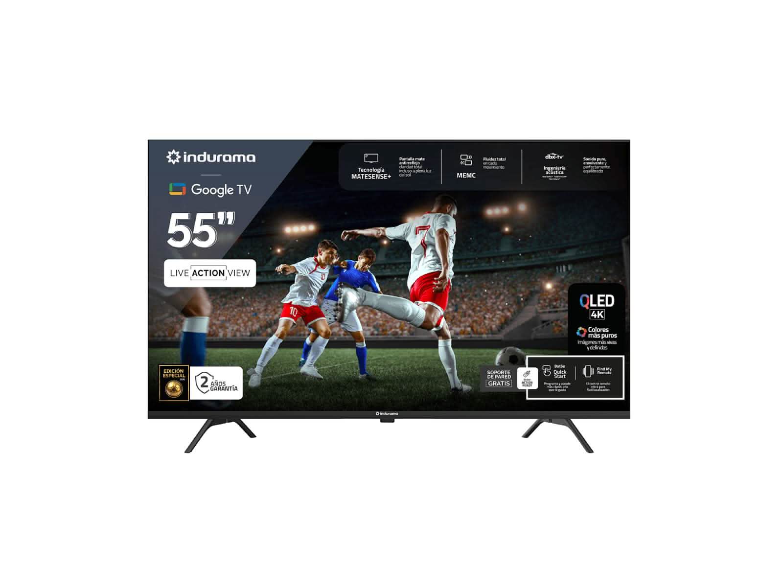 Televisor 55" QLED UHD 4k Google Tv | Indurama