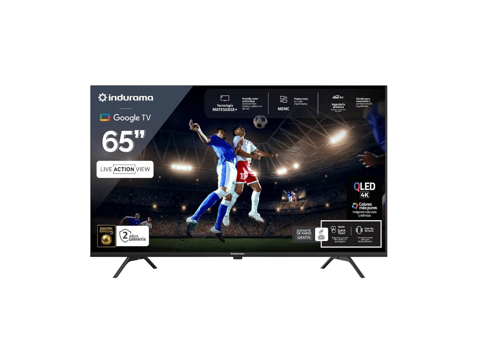 Televisor 65" QLED UHD 4k Google Tv | Indurama