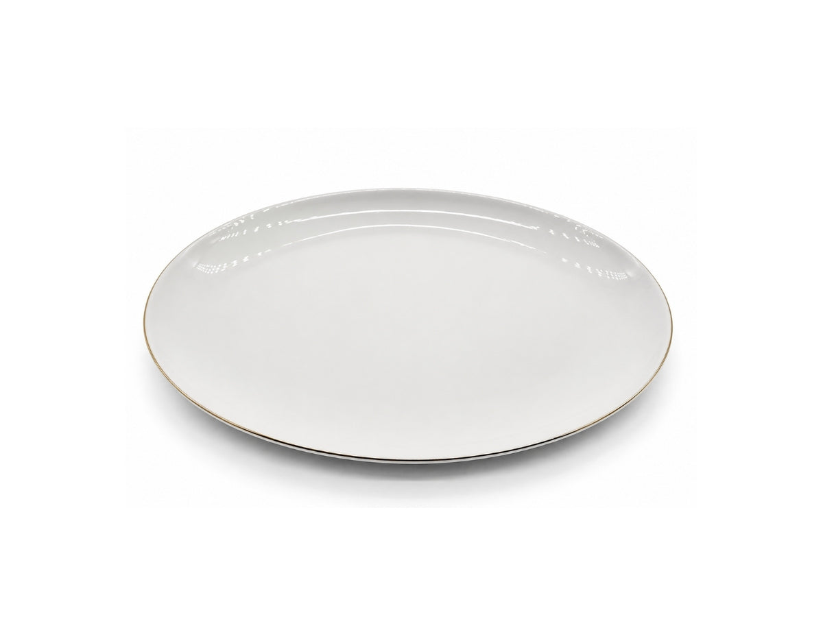 Plato Ovalado Blanco de Cerámica Warenhaus