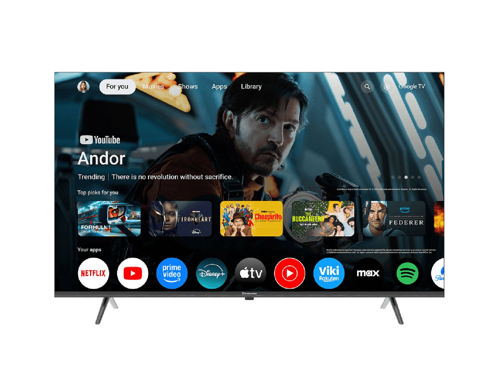 Televisor 50" UHD 4K Google TV Indurama