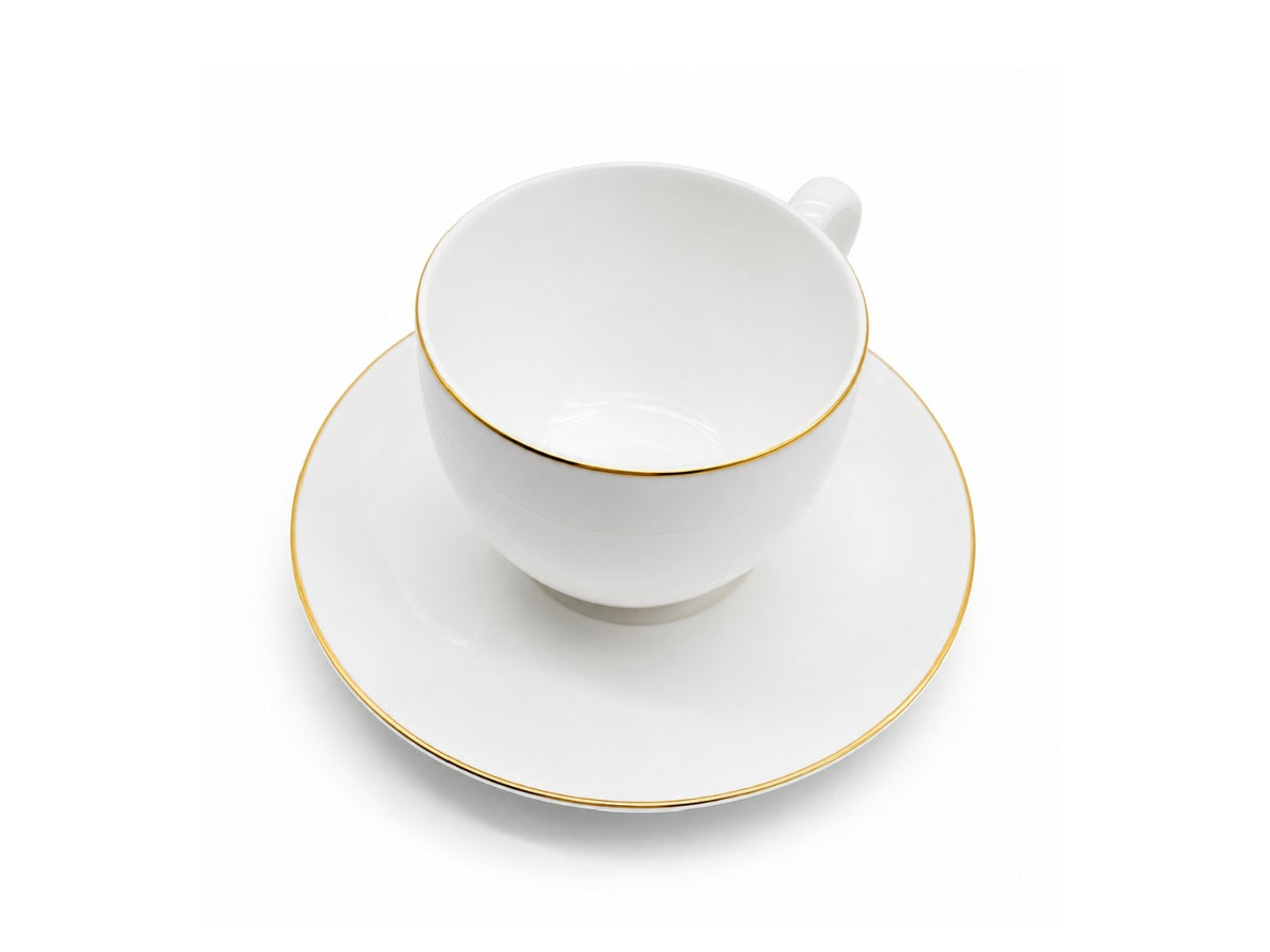 Set Taza + Plato Blanco Cerámica Warenhaus