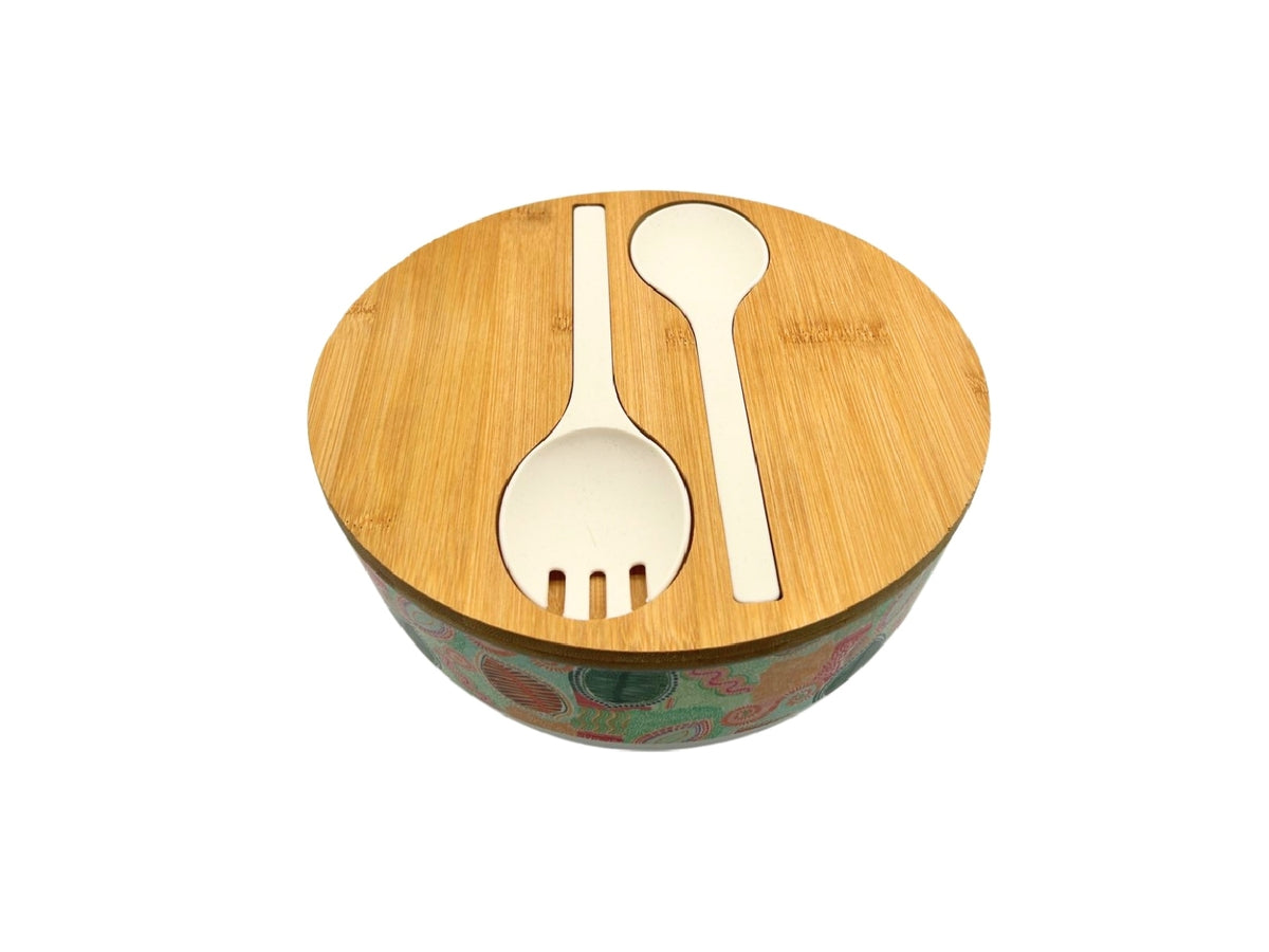 Bowl con Tapa + 2 Utensilios Warenhaus
