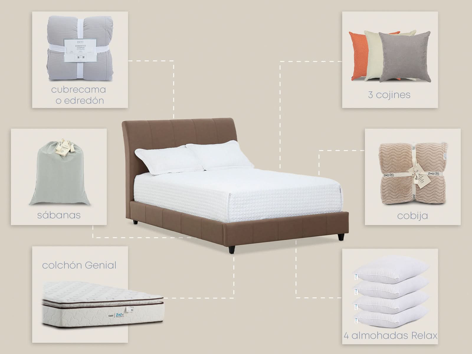 Set Dormitorio Messina Genial Queen