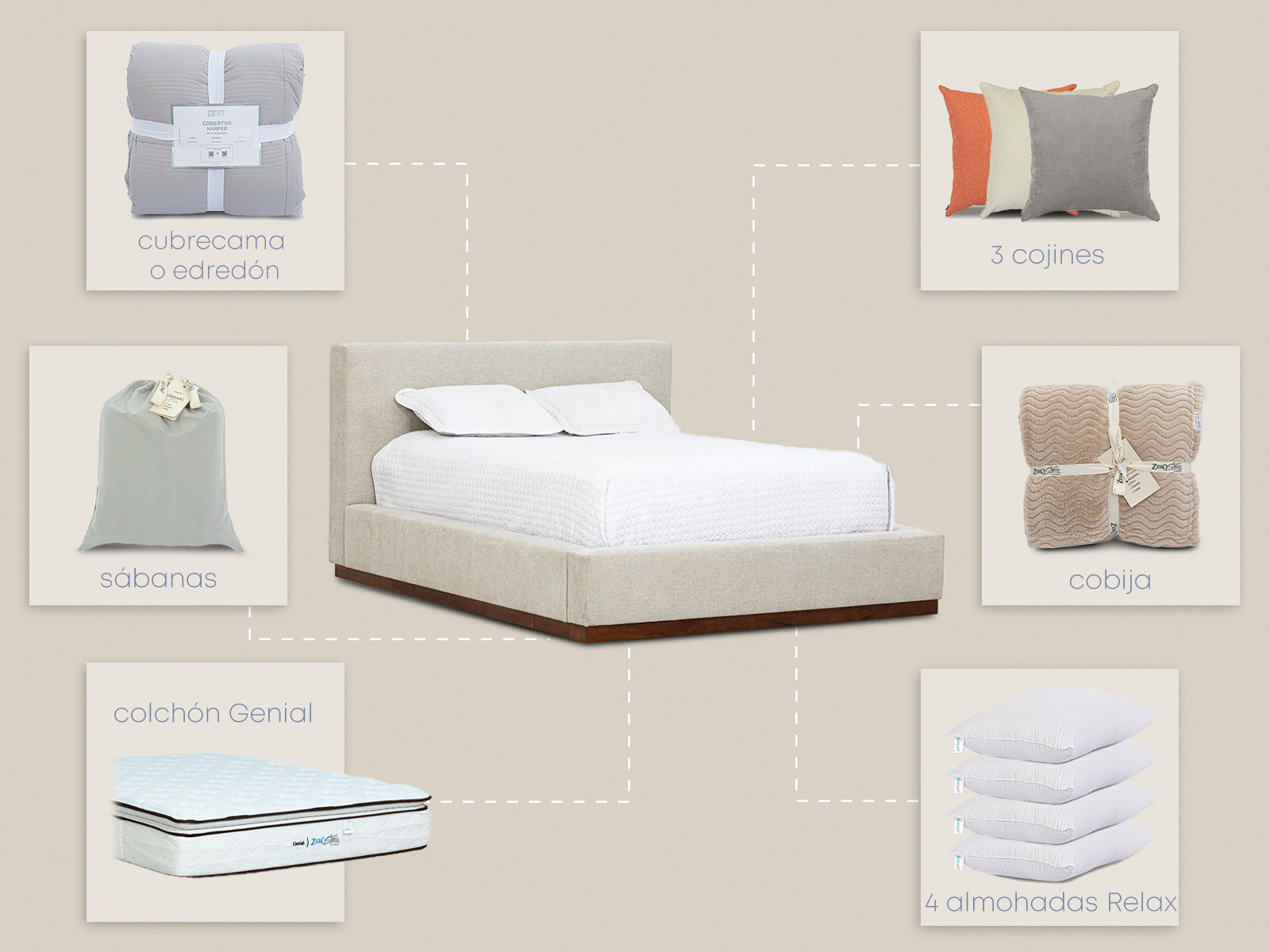 Set Dormitorio Didi Queen Genial