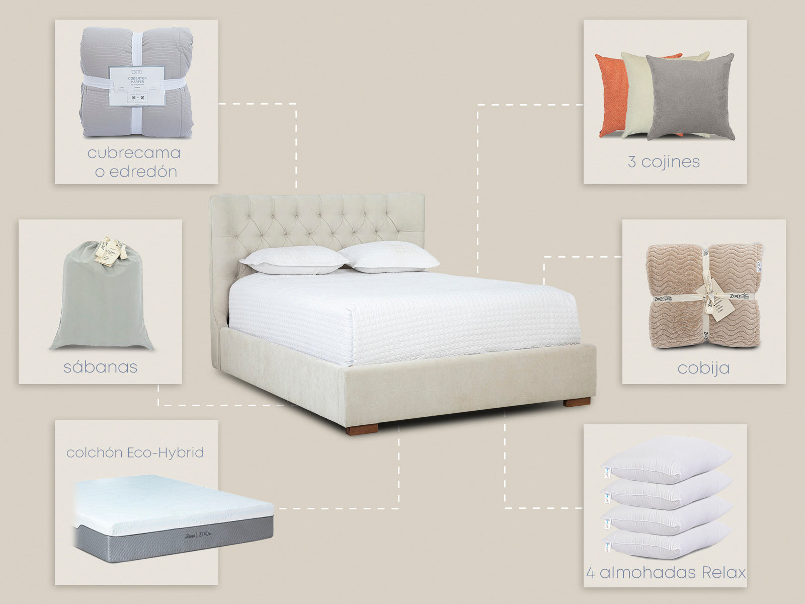 Set Dormitorio Martini Basso King Eco-Hybrid
