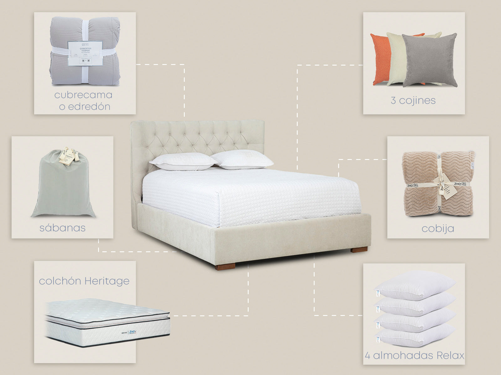Set Dormitorio Martini Basso Queen Heritage