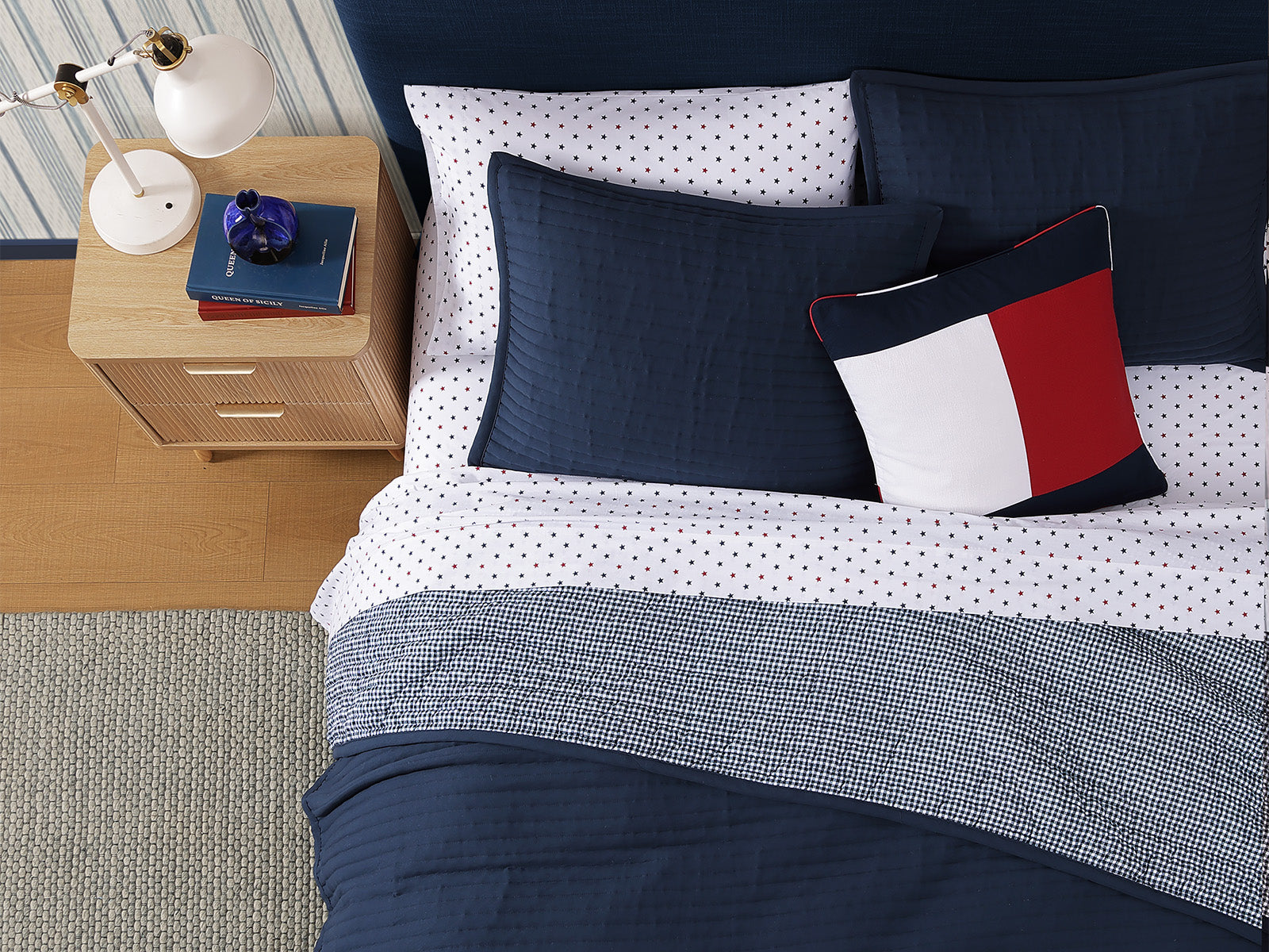 Cubrecama Solid to Print Tommy Hilfiger