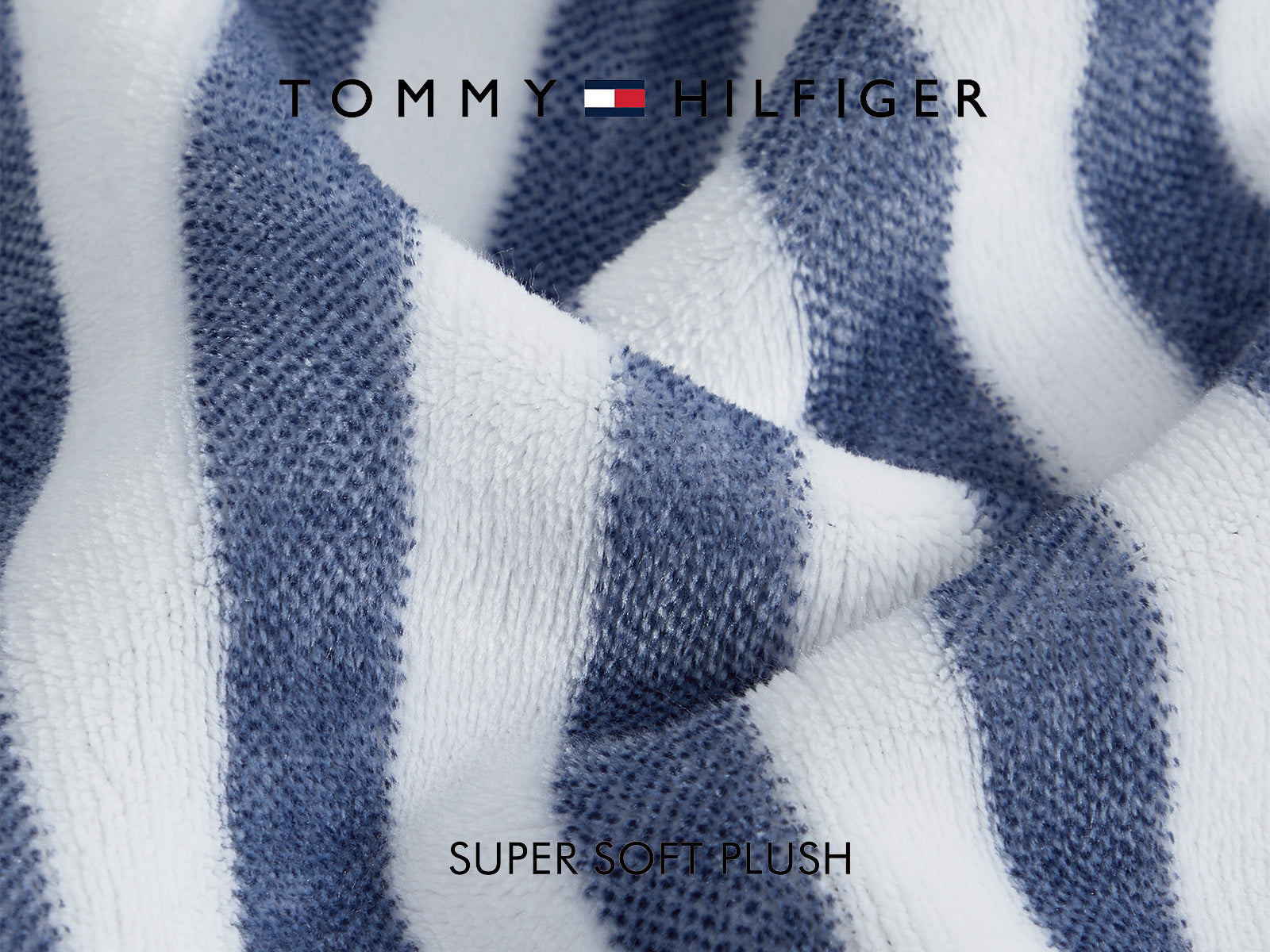 Manta Tommy Hilfiger  #Color_Lineas Azules Blancas
