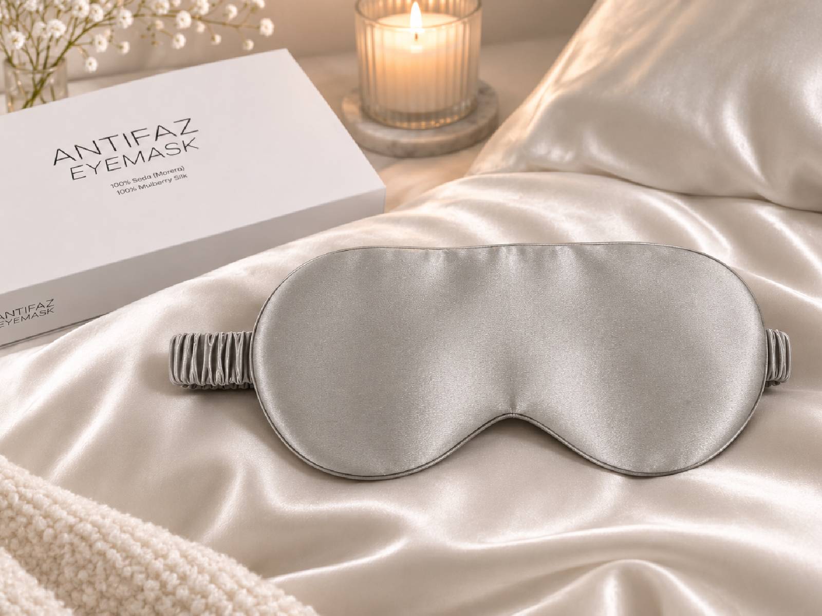 Antifaz para Dormir de Seda Morera #Color_Greige