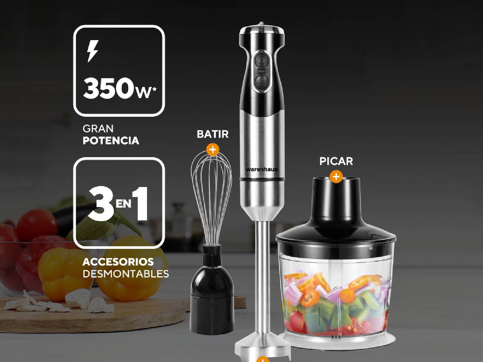 Set Batidora de Inmersión Warenhaus