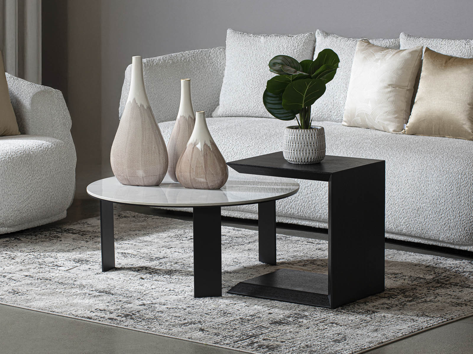 Mesa Centro + Mesa Auxiliar Moon