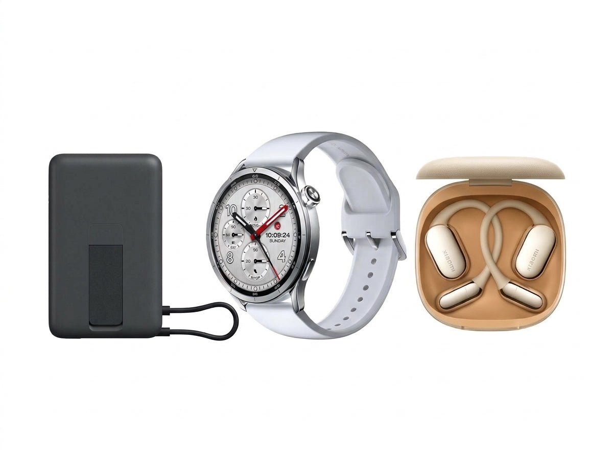 Powerbank + Audifonos + Smartwatch Xiaomi #Color_Gold #Color_LightGrey