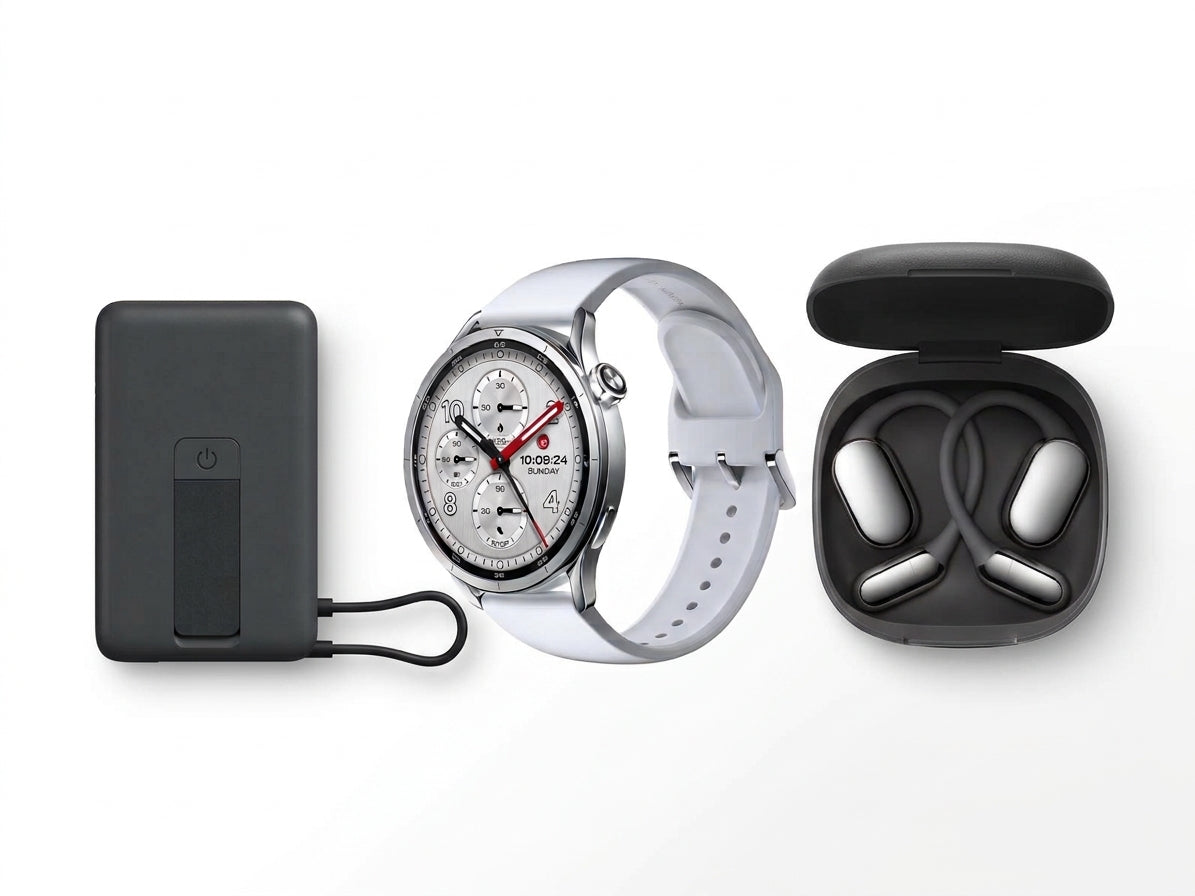 Powerbank + Audifonos + Smartwatch Xiaomi #Color_Black #Color_LightGrey