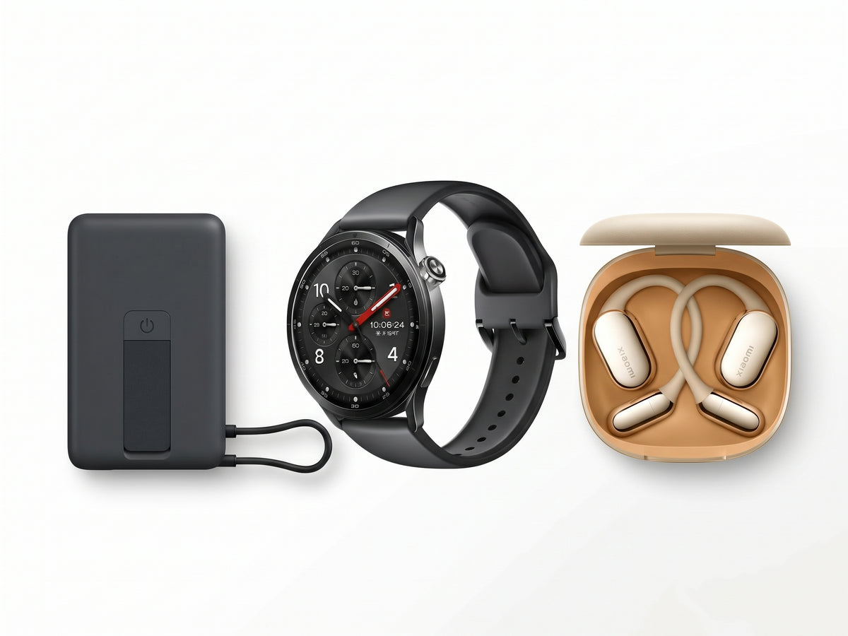 Powerbank + Audifonos + Smartwatch Xiaomi #Color_Gold #Color_Black