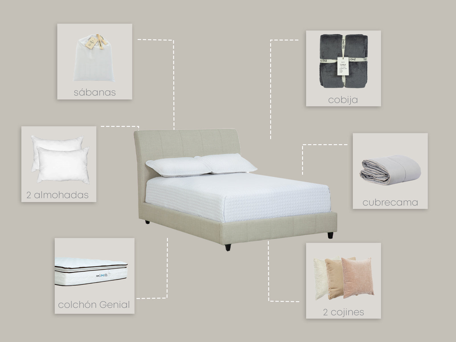 Set Cama Messina Angora Genial Full