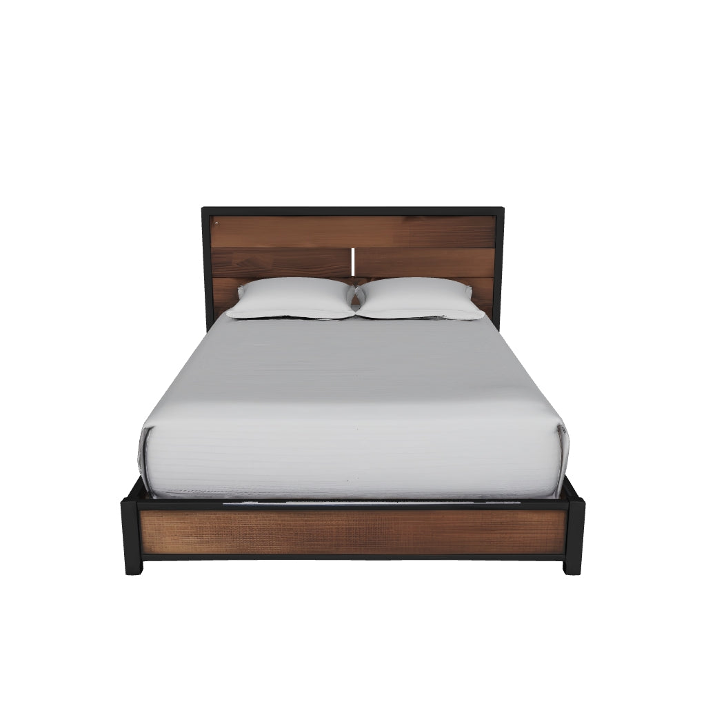 Cama Calabria Honey Wash-Negro #Tamaño_Queen/2.5plz