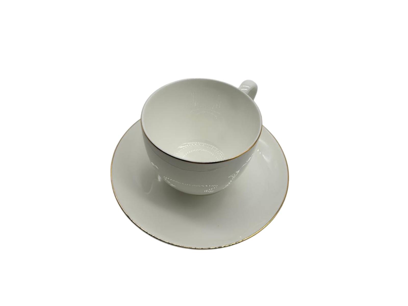Set Taza + Plato Blanco Cerámica Warenhaus