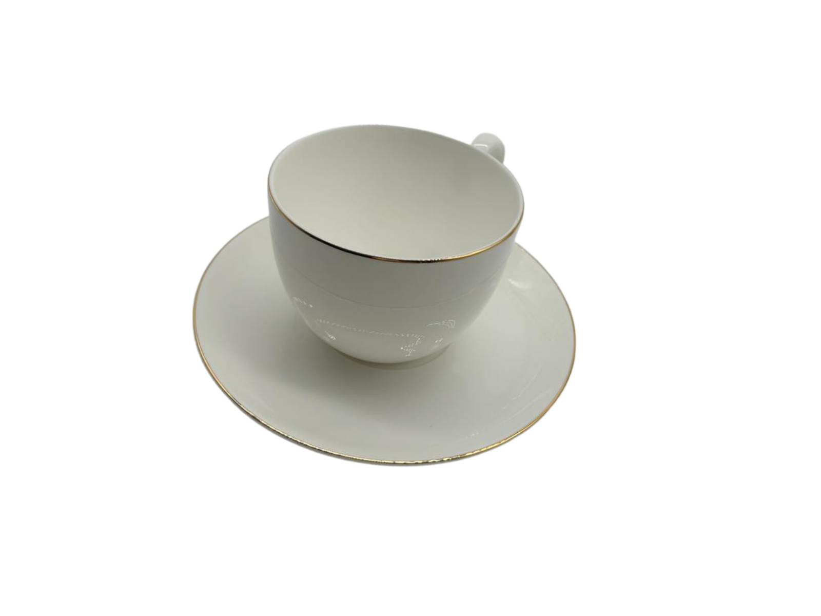 Set Taza + Plato Blanco Cerámica Warenhaus