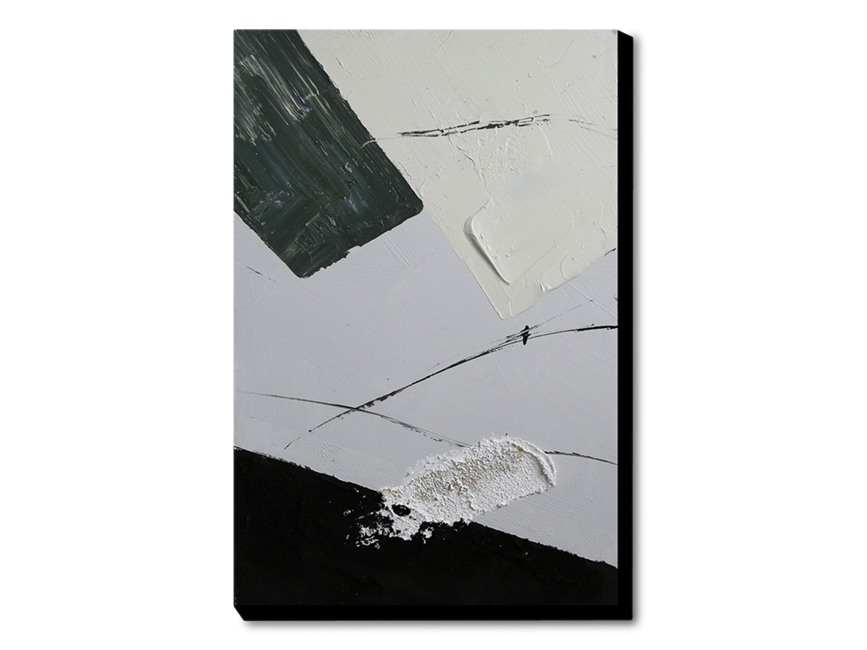 Cuadro Abstracto C/Blanco-Negro 96x144cm