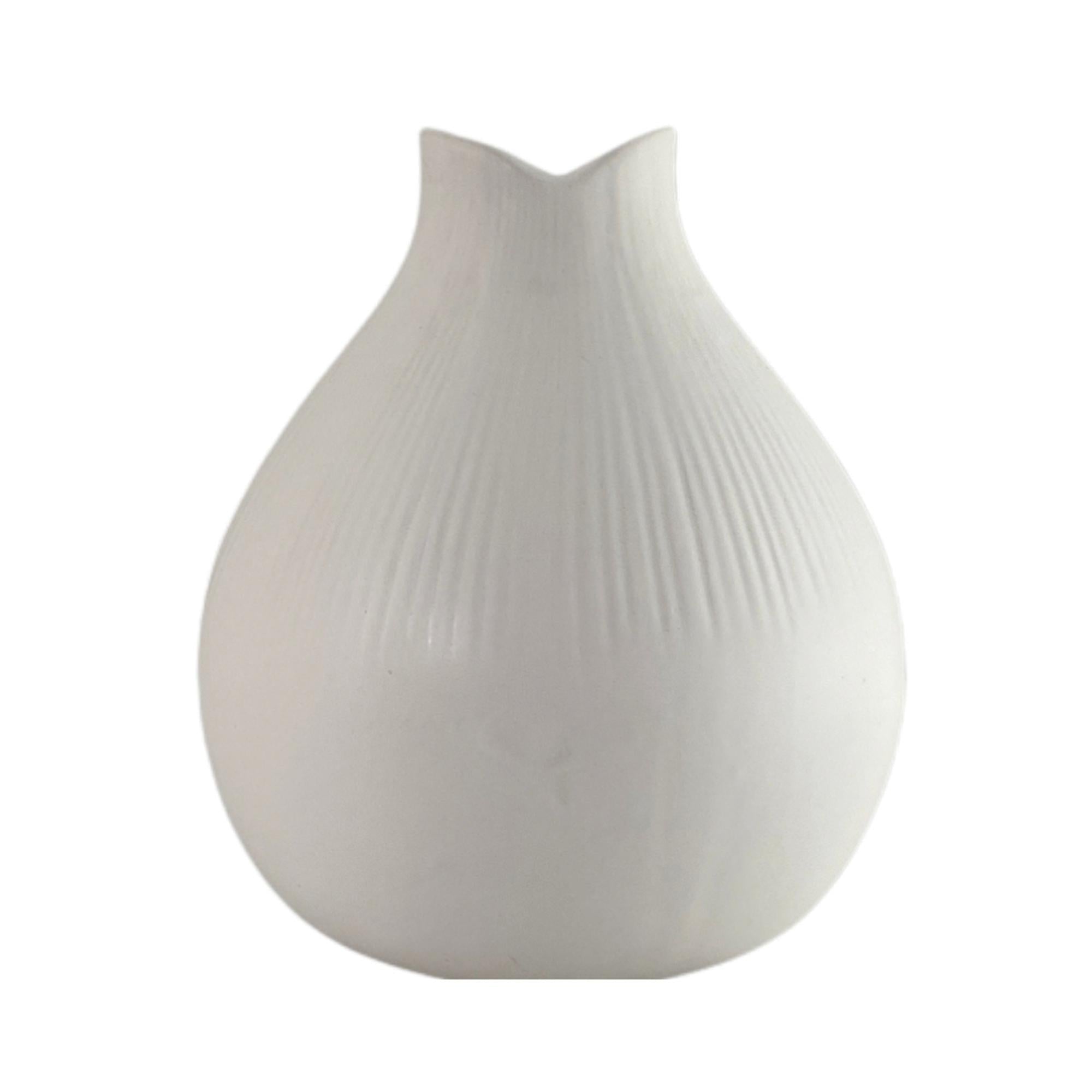 Florero Vasija C/Blanco 22cm