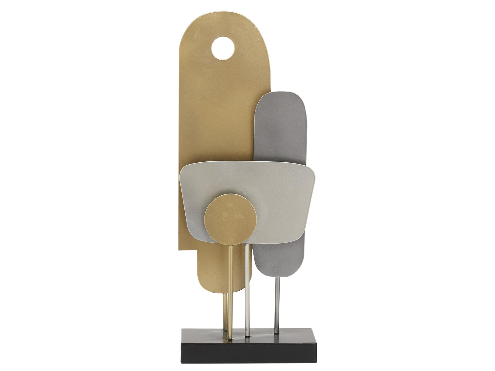 Figura Abstracta C/Dorado y Gris