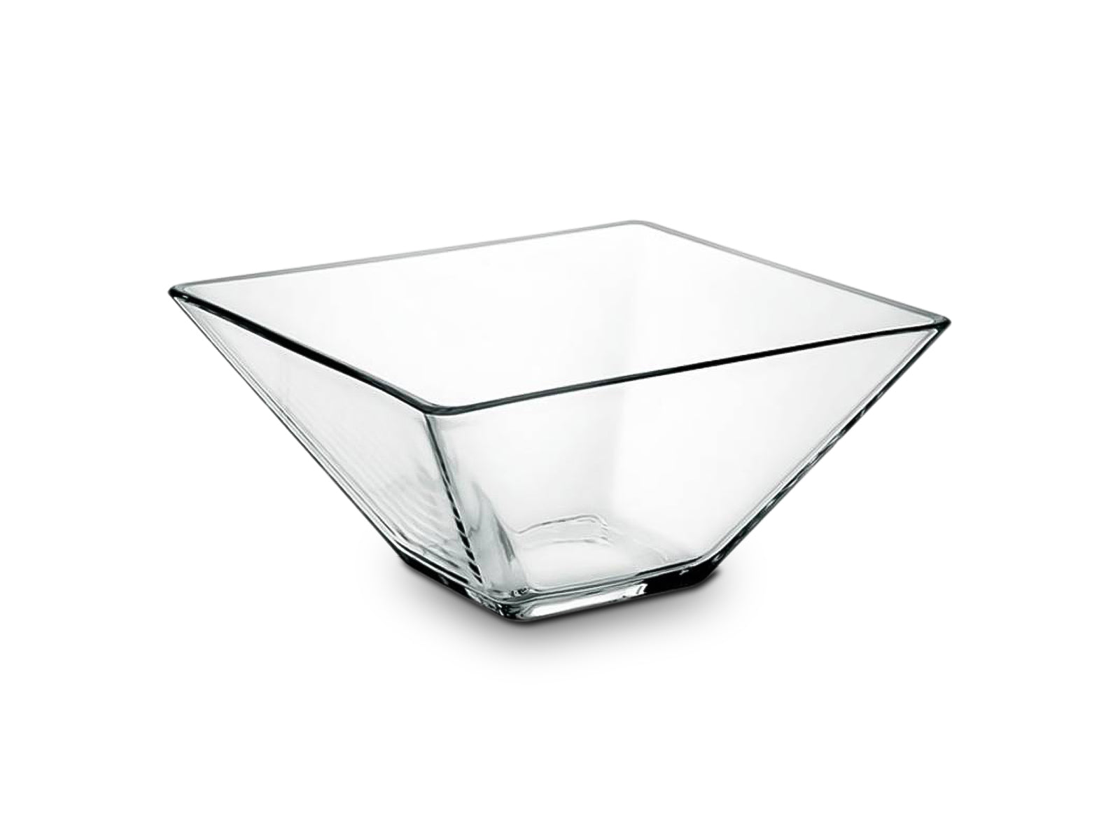Bowl Cuadrado de Vidrio C/Transparente 25cm