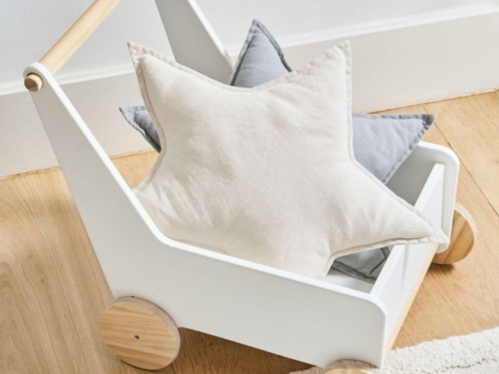 Carrito de Madera 40x45.5cm C/Blanco